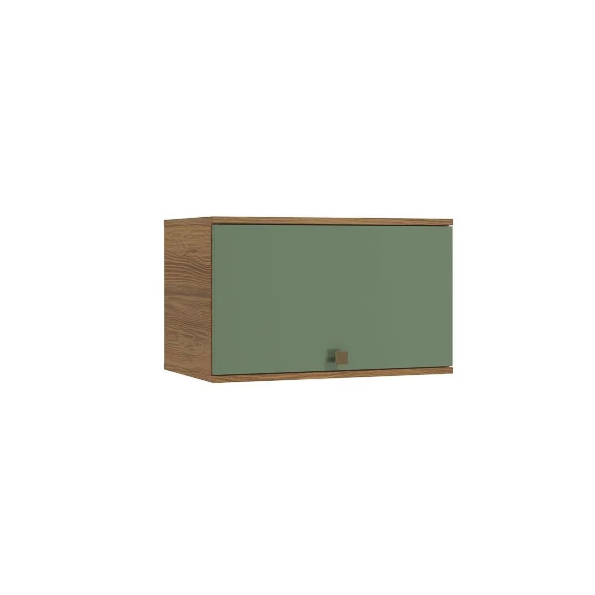 imagem de Armário Aéreo Celeste 100% MDF 1 Porta Basculante Nogueira/Verde 60x35x37cm Kappesberg - N751-NGVE